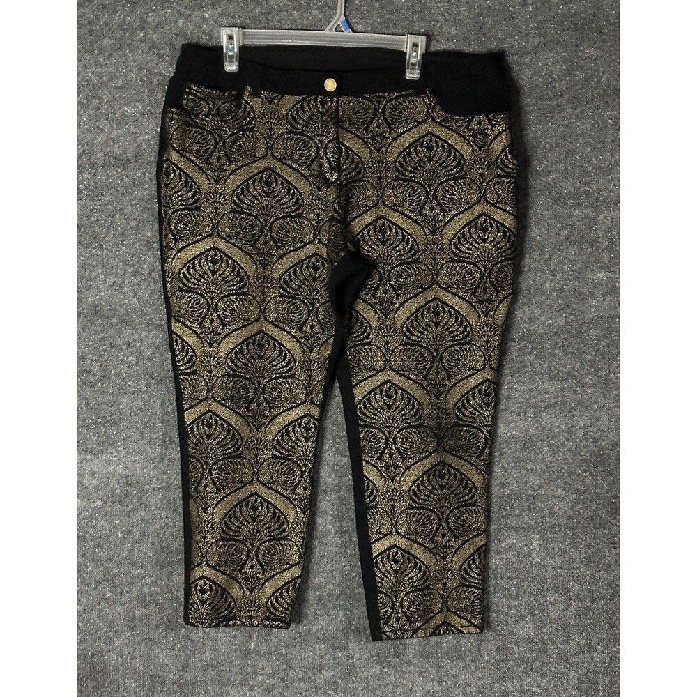 Chicos Abstract Print Cropped Stretch Ankle Pants Size 3 / 16 (38x23) D6006